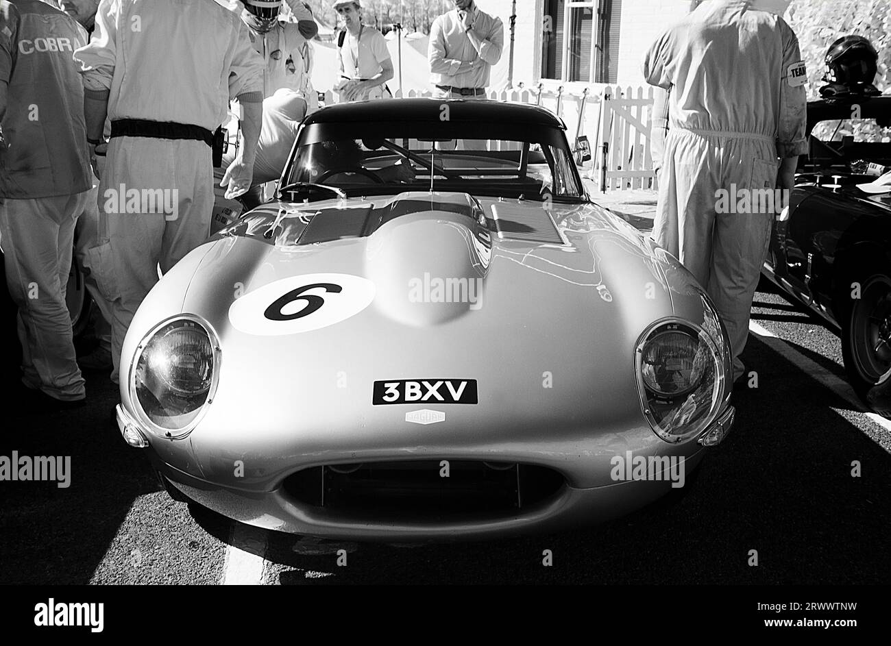 1961 Jaguar E-TYPE, „halbleicht“, angetrieben von Joaquin Folch-Rusinol/Pedro de la Rosa beim Royal Automobile Club TT Celebration Race at the Go Stockfoto