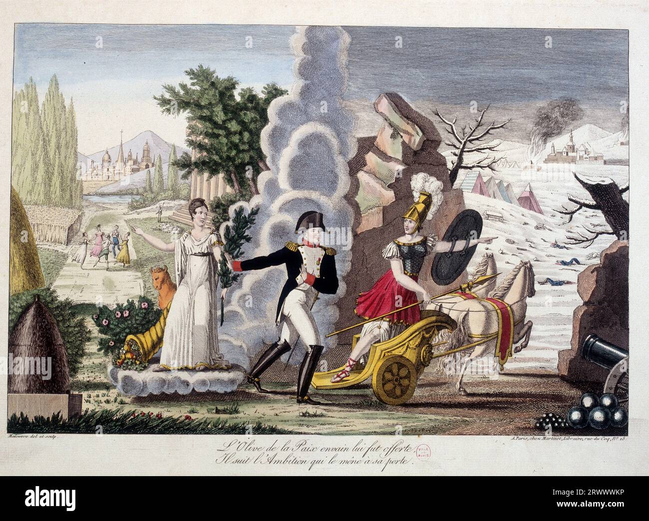 Napoleon I. zwischen Krieg und Frieden, um 1815 Stockfoto