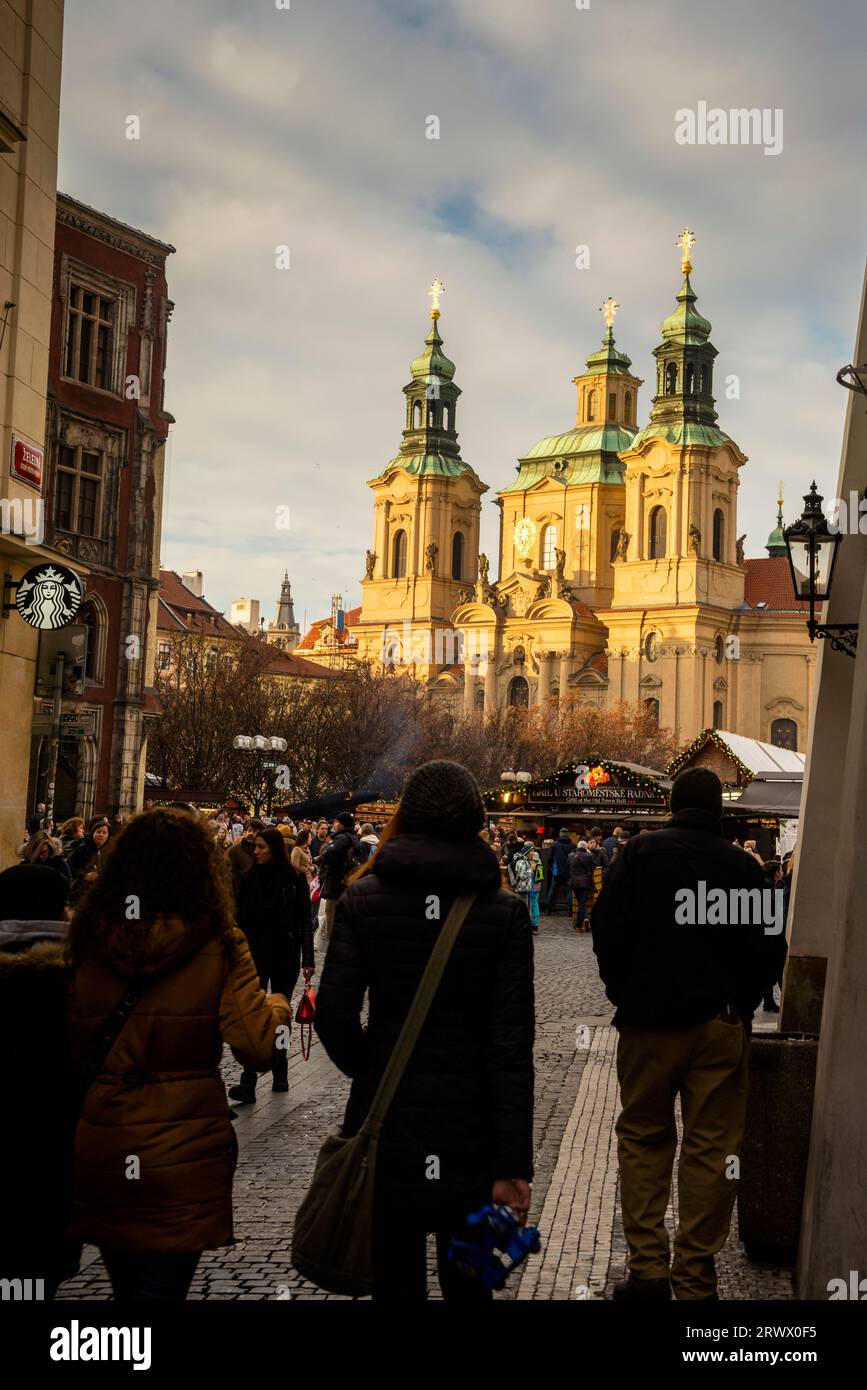 Barocke St.. Nikolaikirche, Prag, Tschechische Republik. Stockfoto
