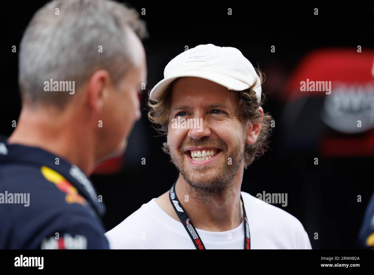 Suzuka Grand Prix Circuit, 21. September 2023: Sebastian Vettel (GER), ehemaliger F1-Weltmeister während des Japan Formel 1 Grand Prix 2023. Corleve/Alamy Live News Stockfoto