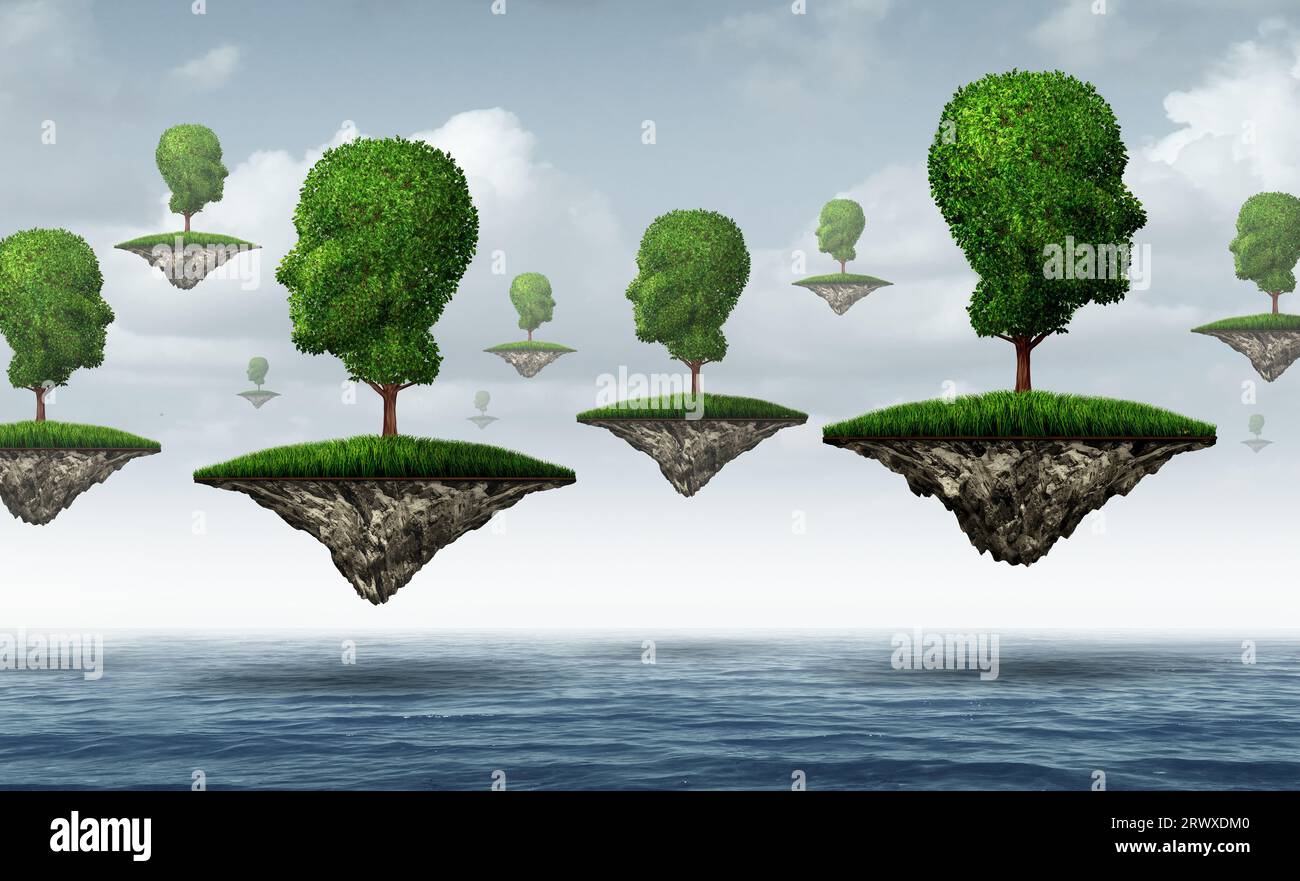 Soziale Angst antisoziale oder antisoziale Isolation und Umweltsoziologie sozialer Wandel und Alleinsein als individuelle Entbindung Stockfoto