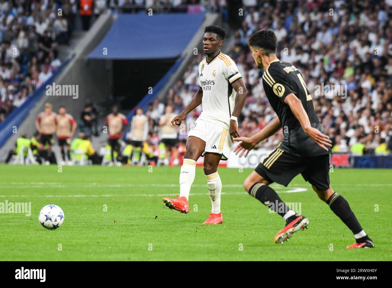 Madrid, Spanien. September 2023. MADRID, SPANIEN - 20. SEPTEMBER: Spiel zwischen Real Madrid und Union Berlin während der UEFA Champions League 2023/2024 am 19. SEPTEMBER 2023 in Santiago Bernabeu in Madrid, Spanien. (Foto von Sara Aribó/PxImages) Credit: PX Images/Alamy Live News Stockfoto