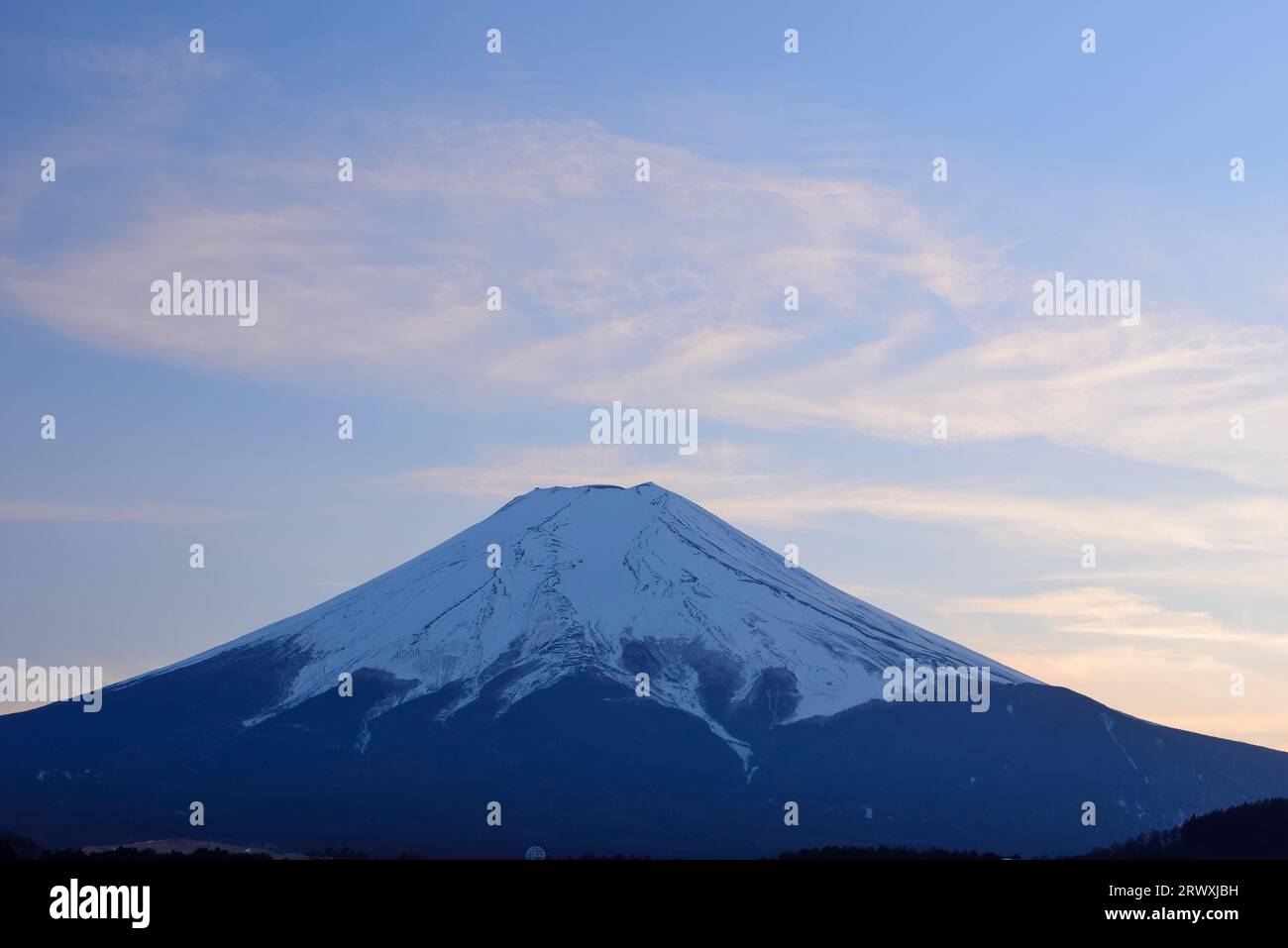 MT.Fuji von Fujiyoshidashi Stadt, Yamanashi Stockfoto