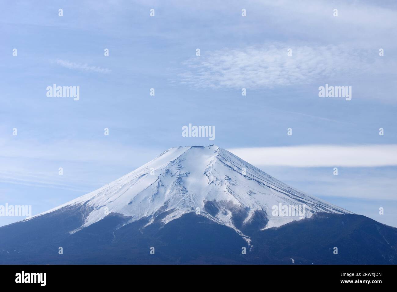 MT.Fuji von Fujiyoshidashi Stadt, Yamanashi Stockfoto