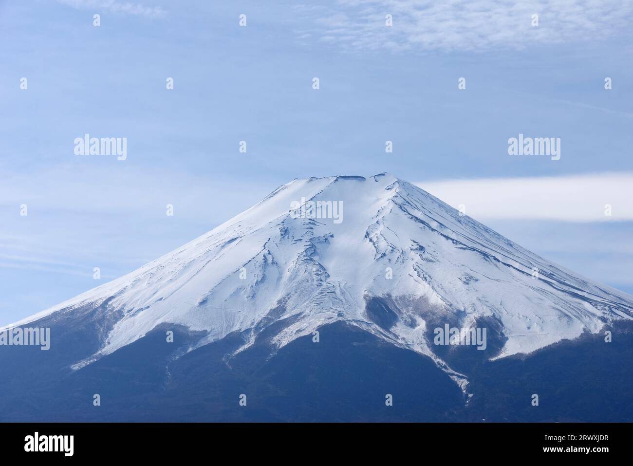 MT.Fuji von Fujiyoshidashi Stadt, Yamanashi Stockfoto