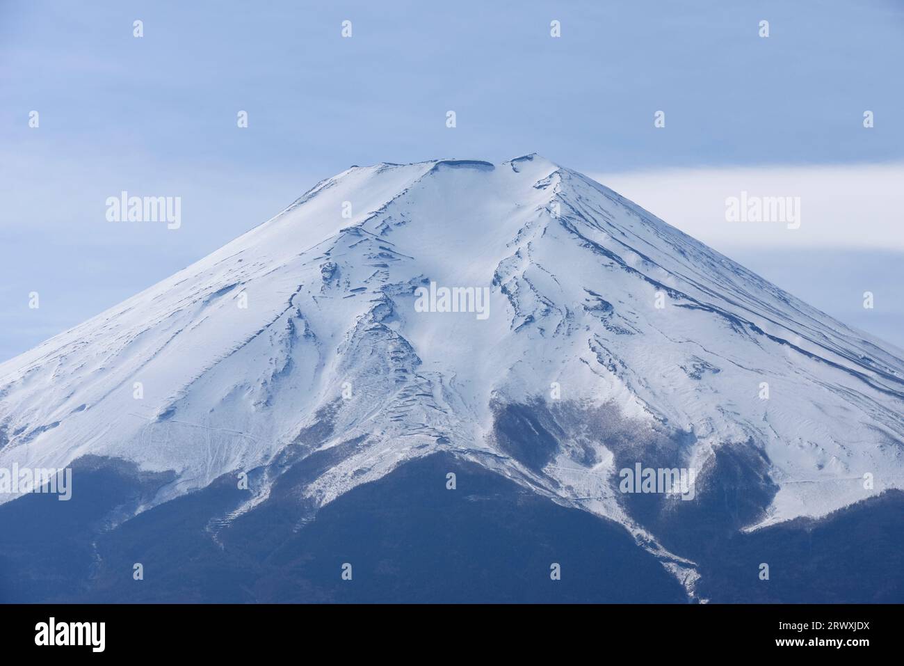 MT.Fuji von Fujiyoshidashi Stadt, Yamanashi Stockfoto