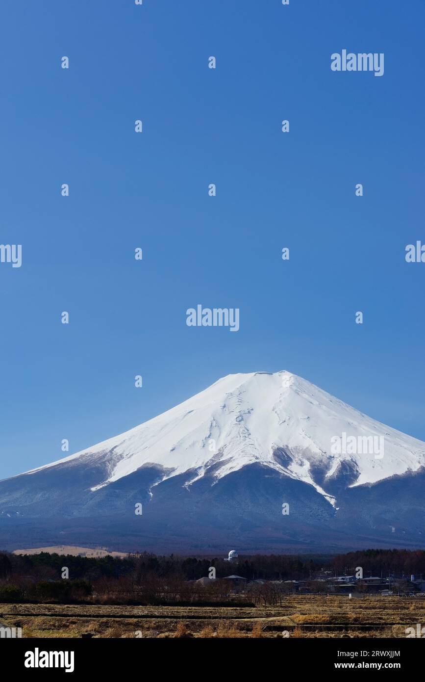 MT.Fuji von Fujiyoshidashi Stadt, Yamanashi Stockfoto