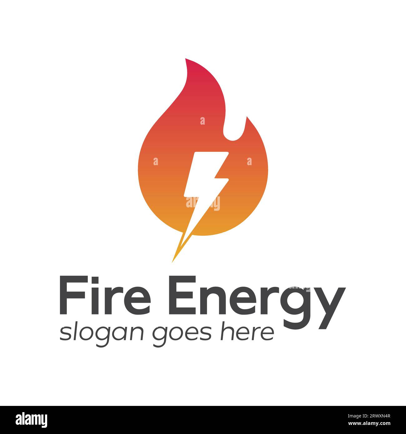 Logo Design Eco Fire Logo Natural Energy Stock Vektor