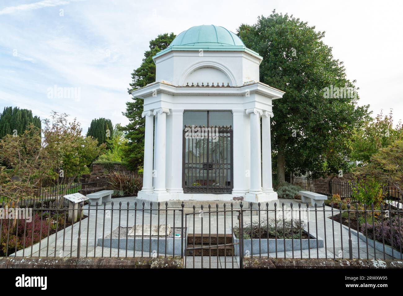 Robert Burns Mausoleum in St Michael's Church Yard, Dumfries, Schottland Stockfoto