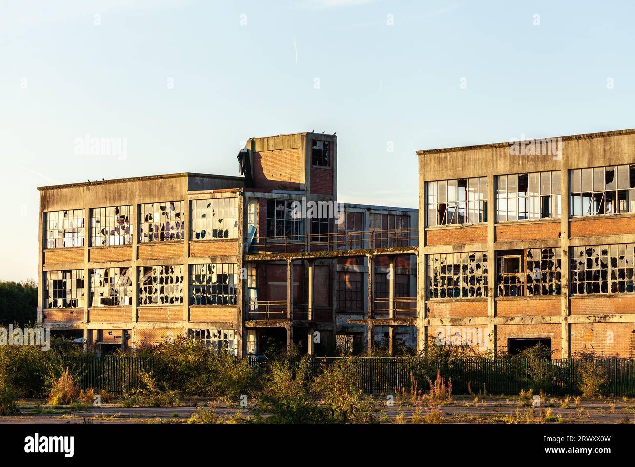 Ehemaliges Gebäude der Gates Rubber Factory in Dumfries Stockfoto
