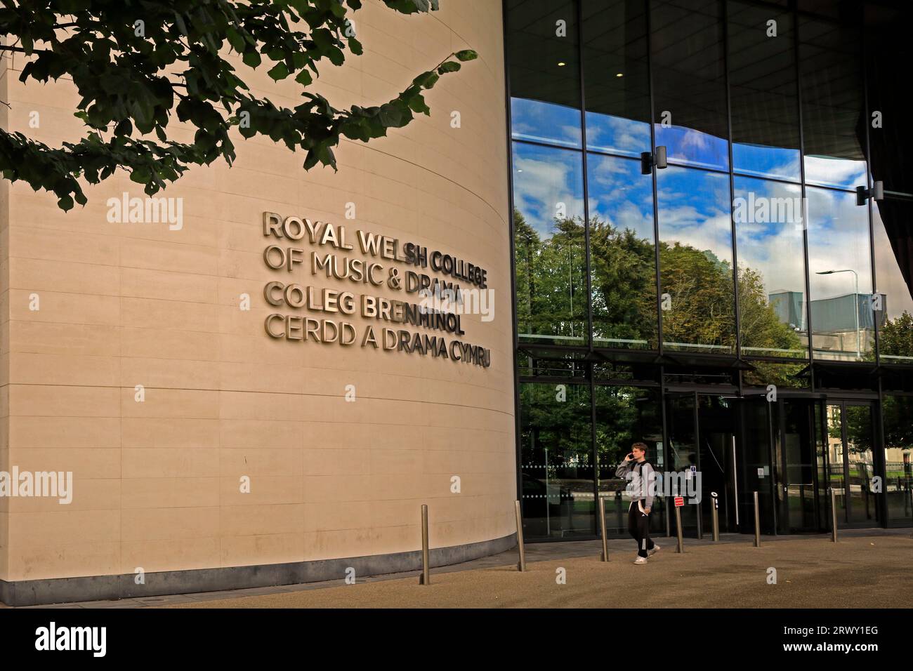 Royal Welsh College of Music & Drama, Stadtzentrum von Cardiff. September 2023 Stockfoto