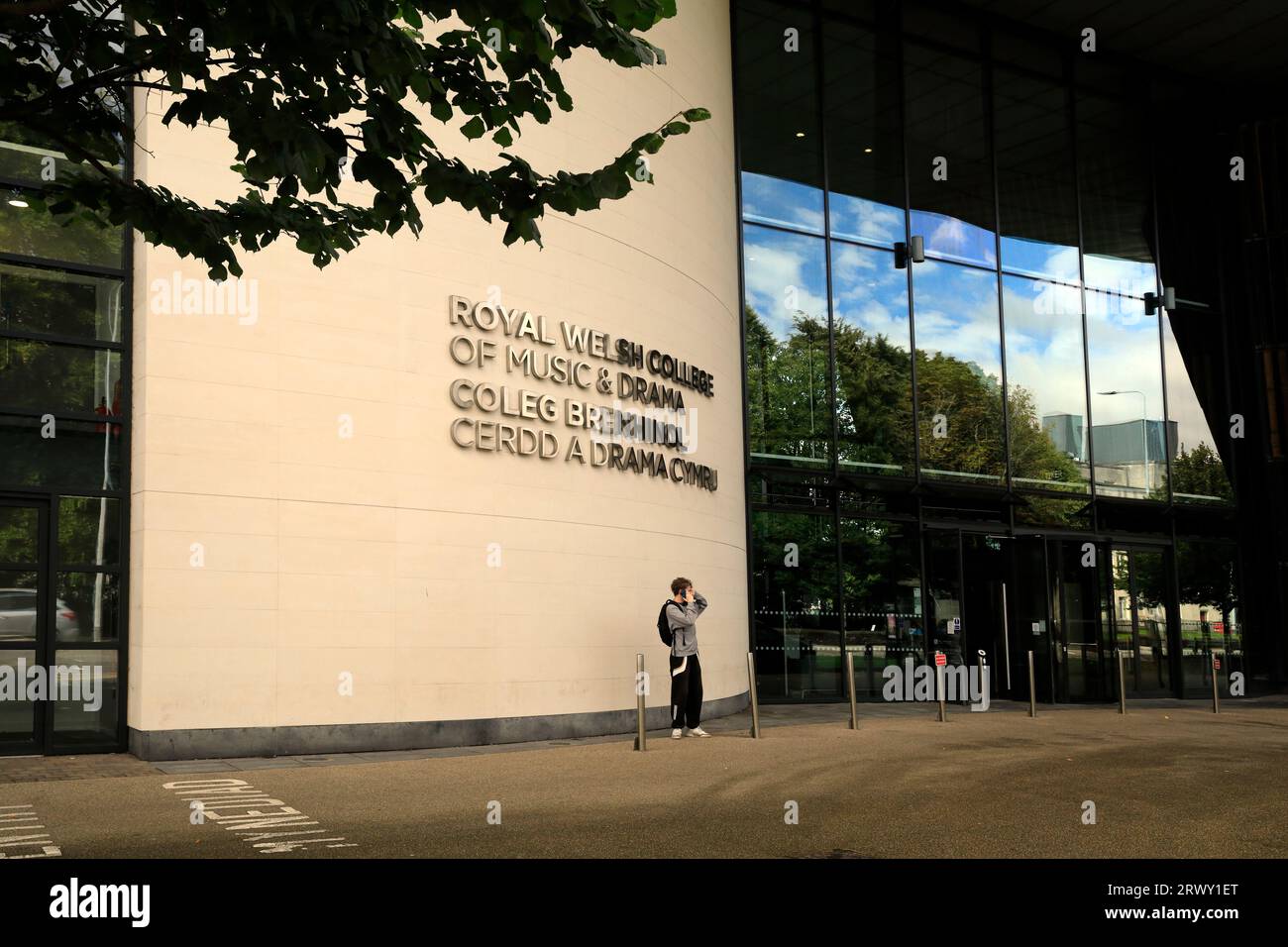 Royal Welsh College of Music & Drama, Stadtzentrum von Cardiff. September 2023 Stockfoto