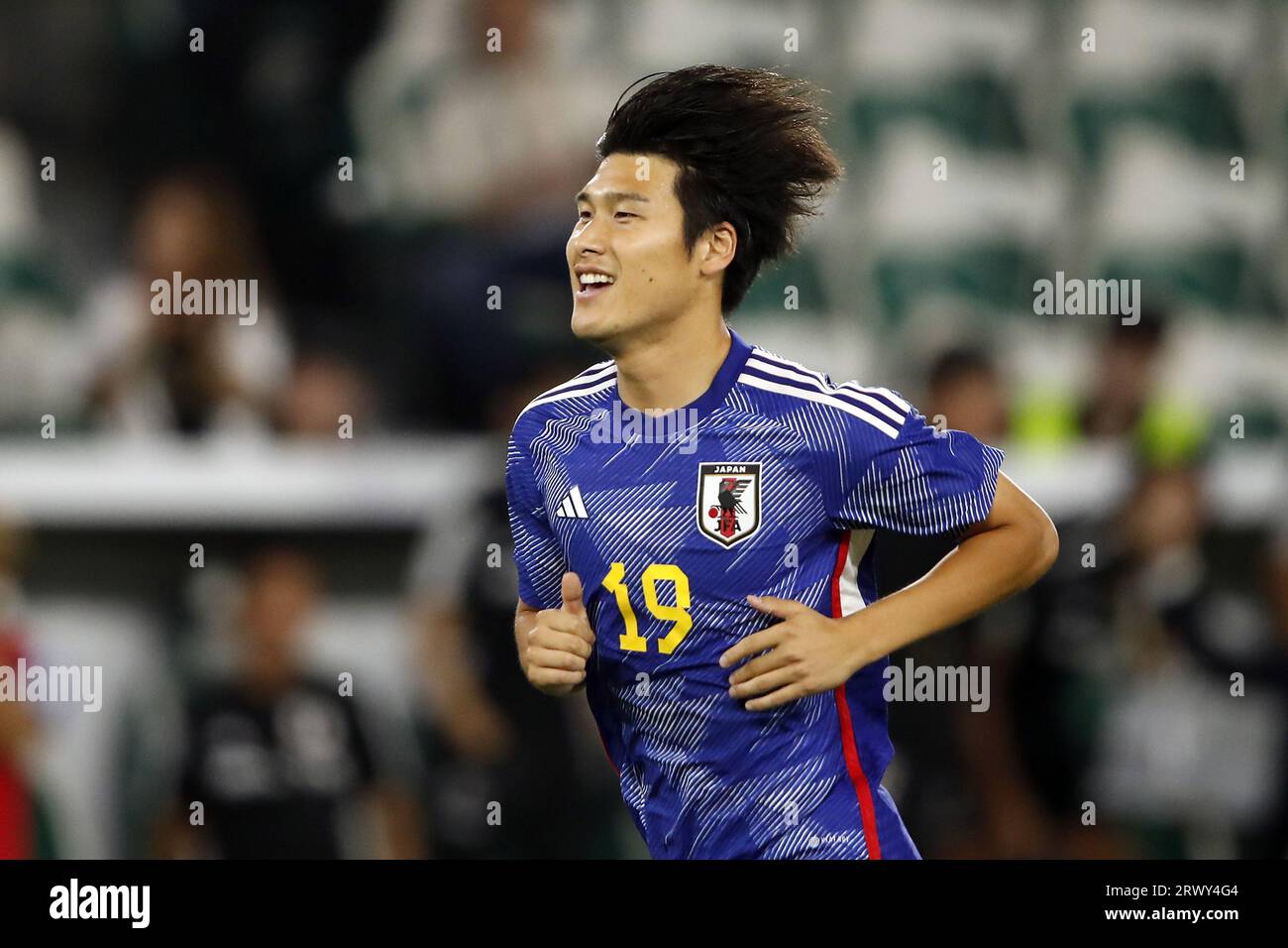 WOLFSBURG - Hiroki Sakai aus Japan während des Freundschaftsspiels zwischen Deutschland und Japan in der Volkswagen Arena am 9. September 2023 in Wolfsburg. ANP | Hollandse Hoogte | BART STOUTJESDIJK Stockfoto