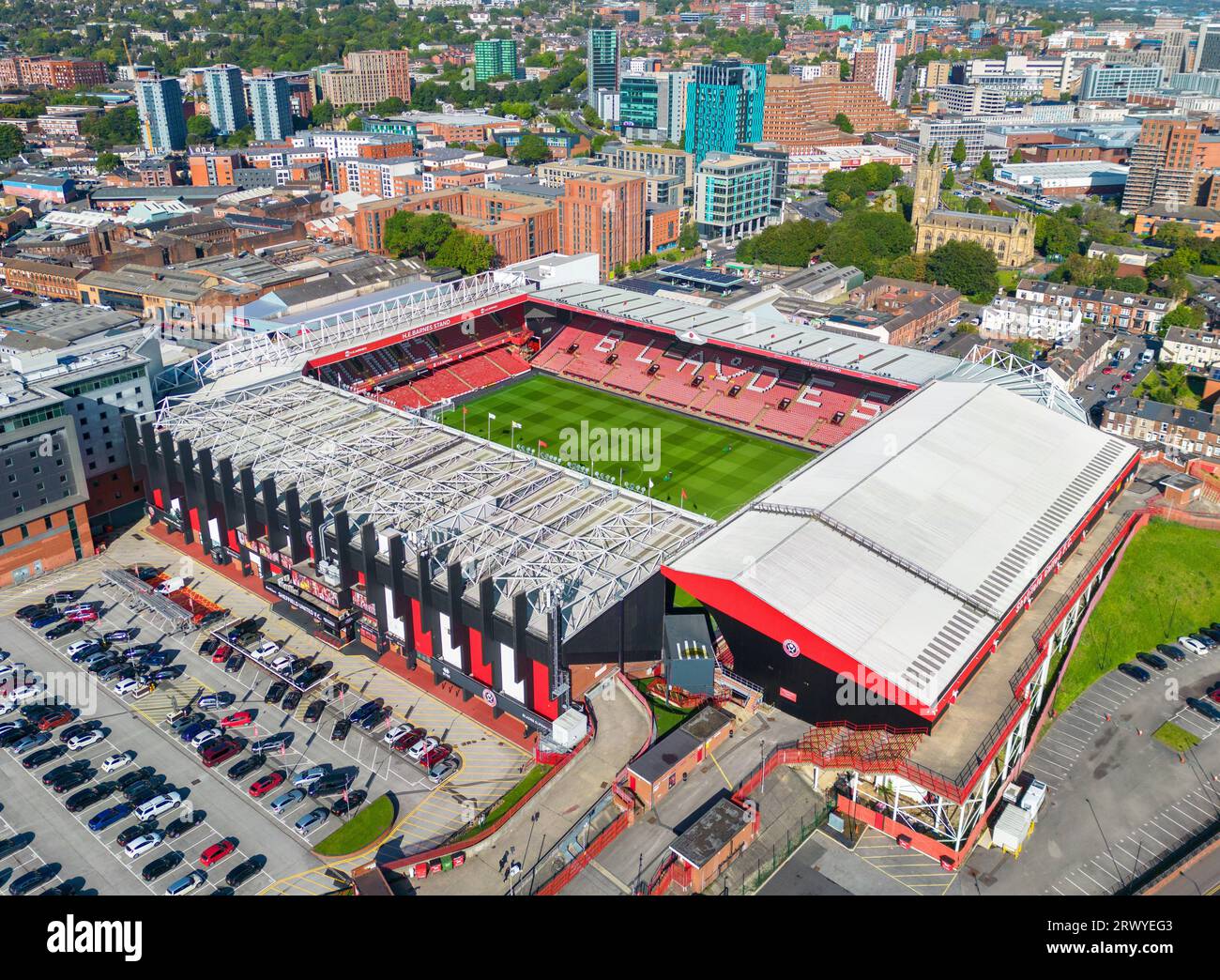 Sheffield, South Yorkshire, Vereinigtes Königreich. 09.21.2023 Bramall Lane Stadium Heimstadion des Sheffield United Football Club. September 2023. Stockfoto