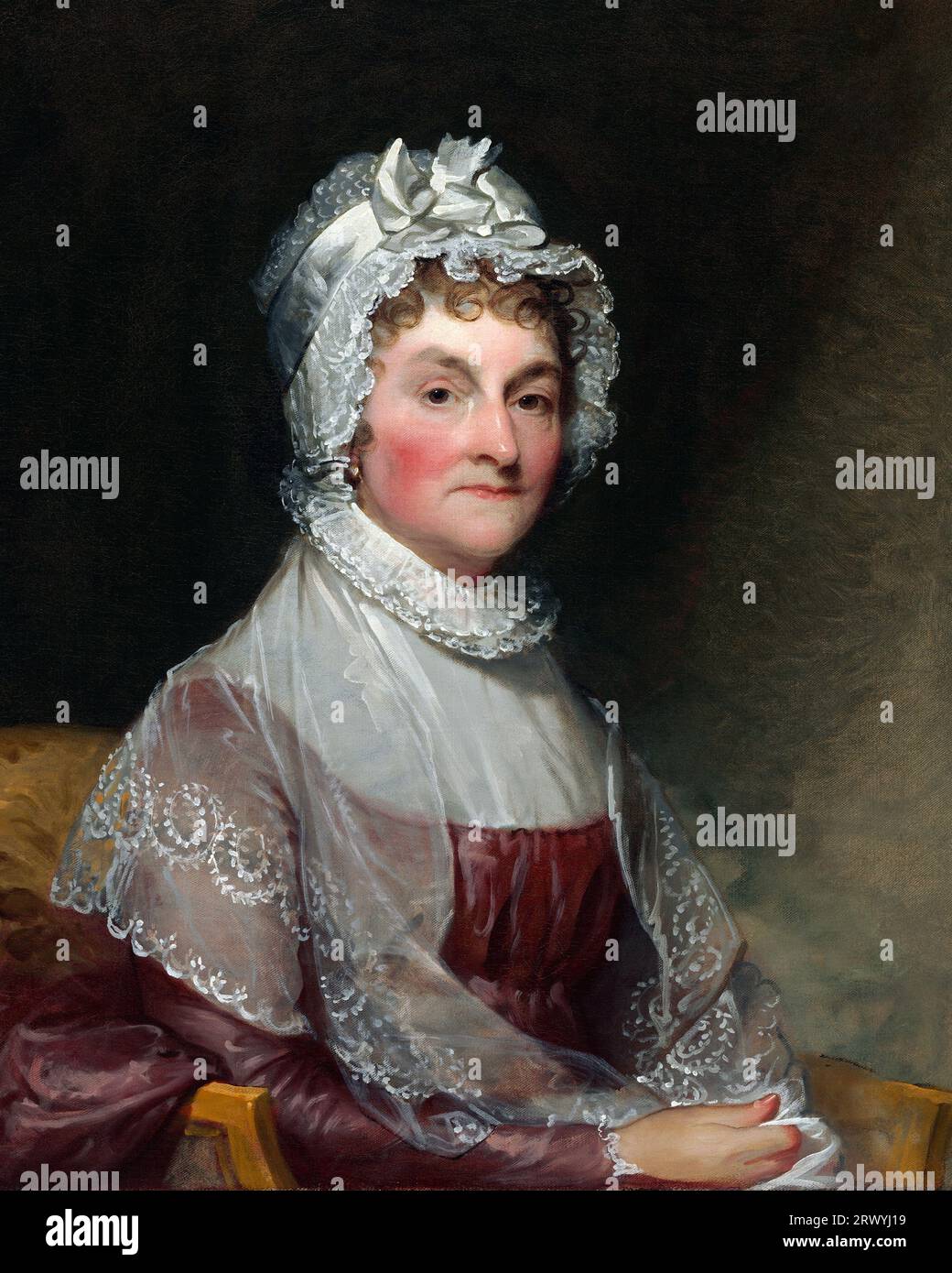 Die zweite First Lady der Vereinigten Staaten, Abigail Adams, ca. 1800–1815, Gemälde von Gilbert Stuart Stockfoto