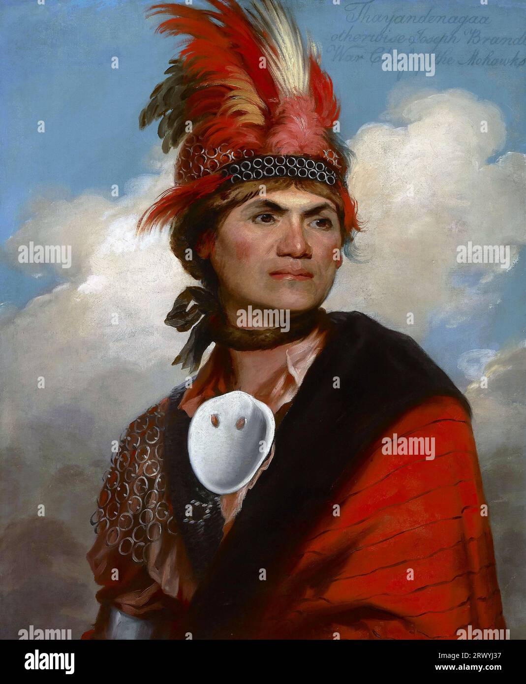 Thayendanegea oder Joseph Brant (1743–1807) Mohawk-Militär und politischer Führer Mohawk-Führer Joseph Brant, 1785, Gemälde von Gilbert Stuart Stockfoto