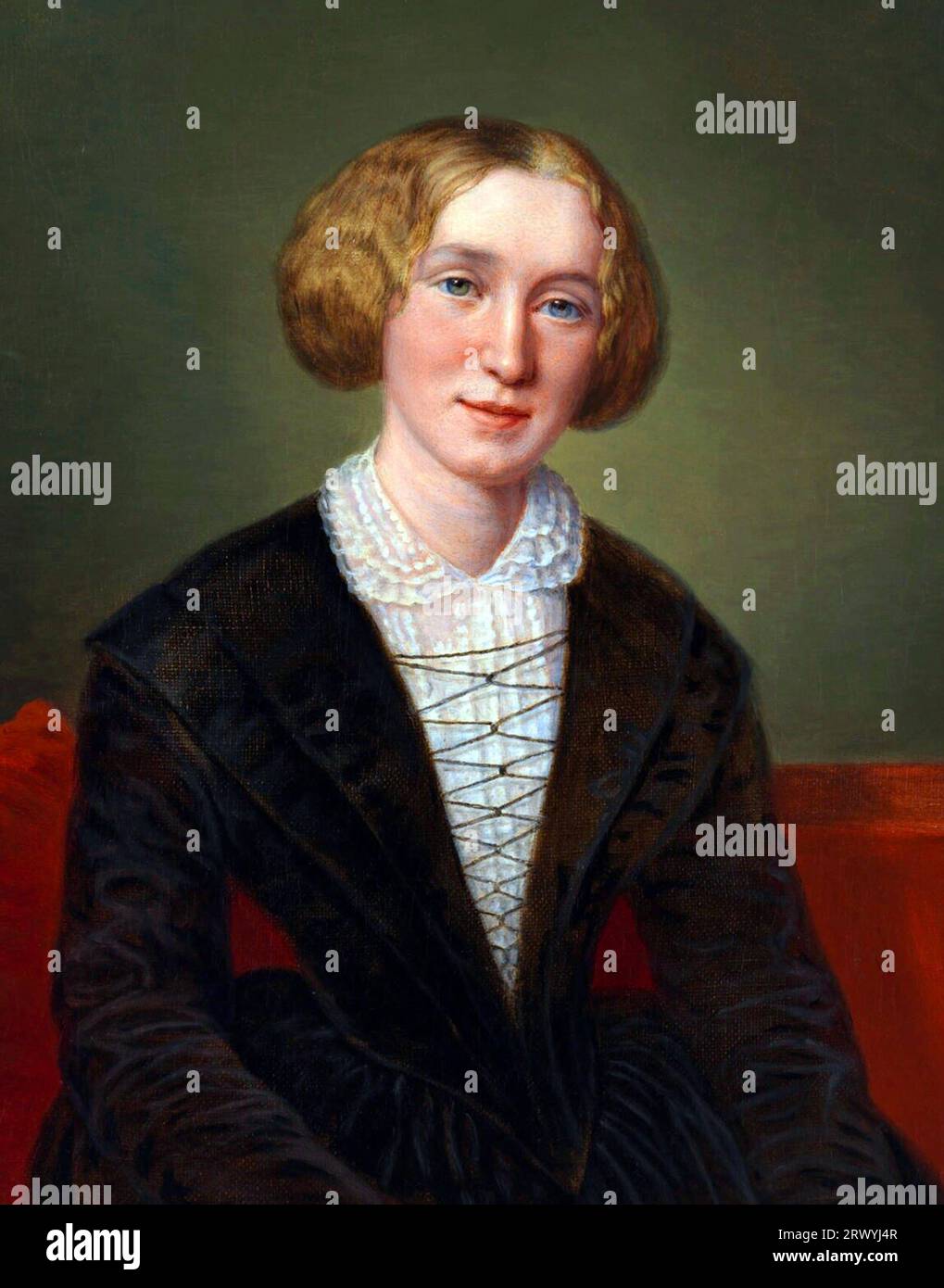 George Eliot, Mary Ann Evans (1819–1880; bekannt unter ihrem Pseudonym George Eliot, englische Schriftstellerin und Dichterin Stockfoto