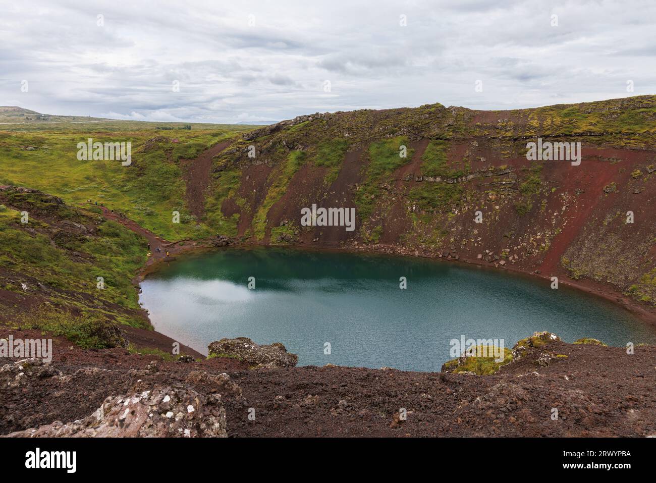 Kratersee, Island, Sudurland, Kerio Stockfoto