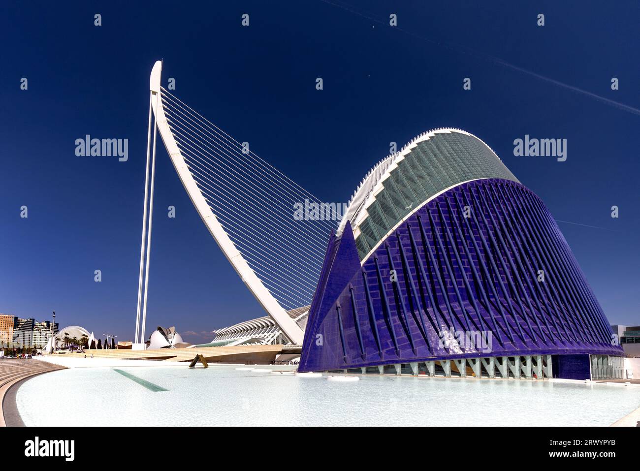 Ciudad de las Artes y de las Ciencias in Valencia, L'Agora, Spangenberg, Valencia Stockfoto
