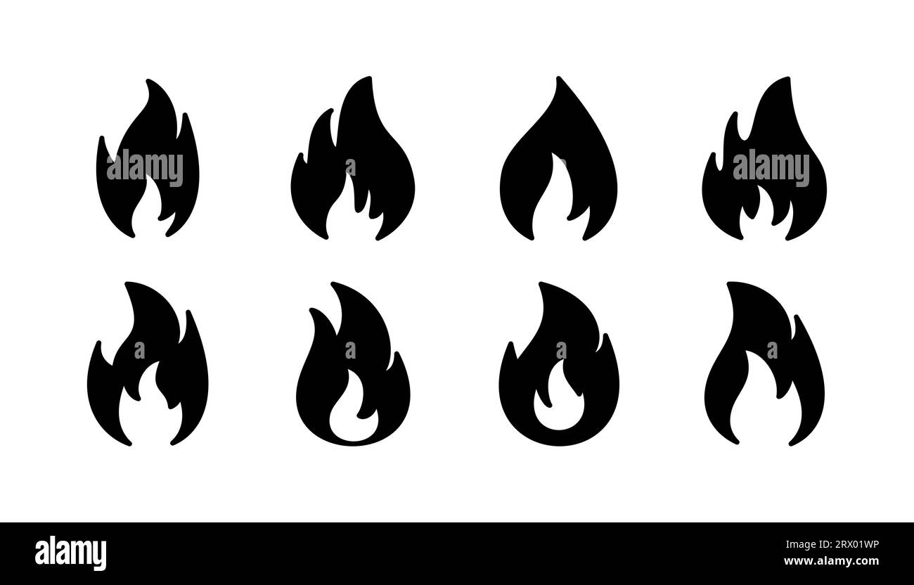 Symbolvektor abfeuern. Flammensymbol Stock Vektor Symbolvektor abfeuern. Flammensymbol Stock Vektor