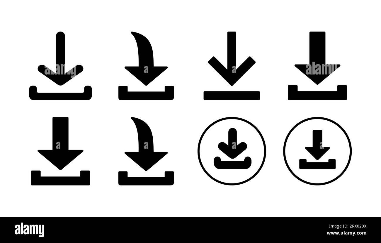 Laden Sie den Symbolvektor herunter. Vektorsymbol wird heruntergeladen Stock Vektor Laden Sie den Symbolvektor herunter. Vektorsymbol wird heruntergeladen Stock Vektor