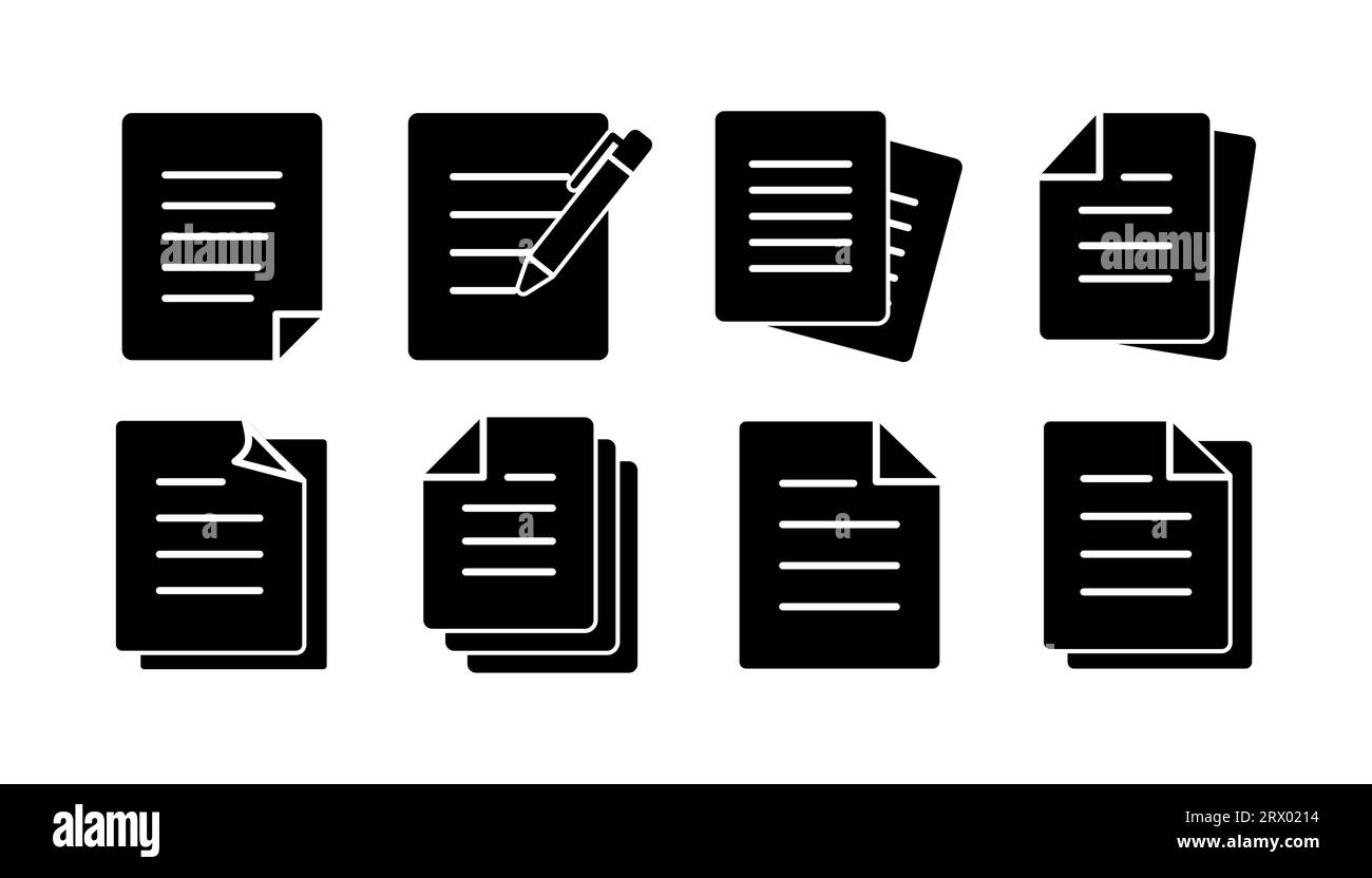 Vektor des Dokumentsymbols. Papiersymbol. Dateisymbol Stock Vektor Vektor des Dokumentsymbols. Papiersymbol. Dateisymbol Stock Vektor