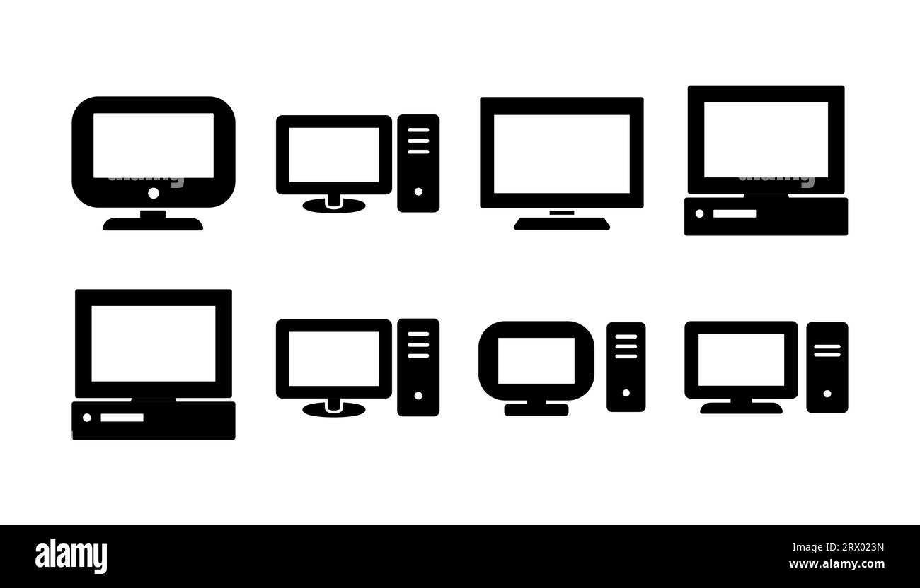 Vektor des Computersymbols. Computermonitor-Symbol. Stock Vektor Vektor des Computersymbols. Computermonitor-Symbol. Stock Vektor