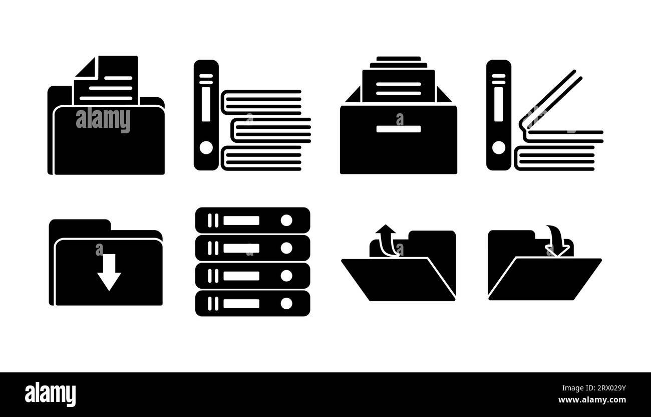 Symbolvektor archivieren. Symbolvektor für Archivspeicher. Symbol "Ordner". Stock Vektor Symbolvektor archivieren. Symbolvektor für Archivspeicher. Symbol "Ordner". Stock Vektor