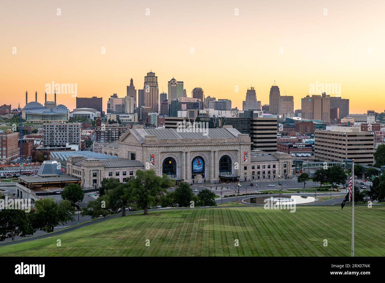 Kansas City Sonnenaufgang Stockfoto