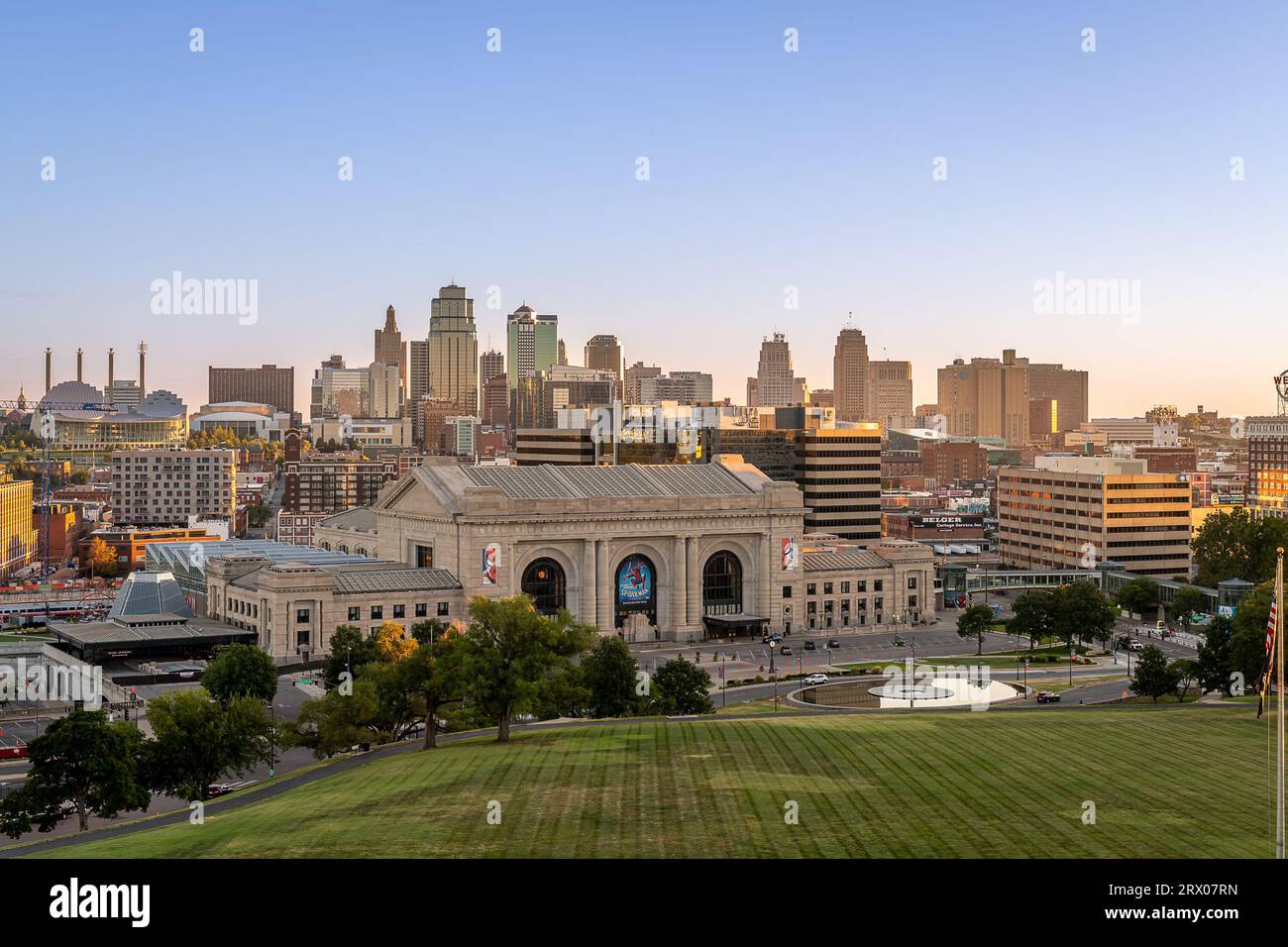 Kansas City Sonnenaufgang Stockfoto