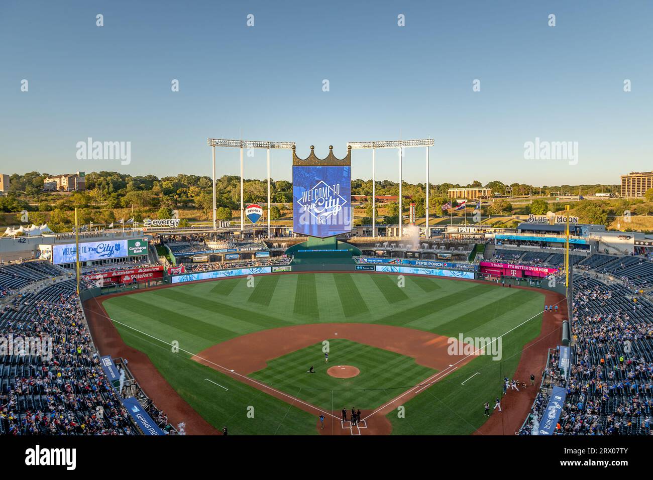 Kauffman Stadium, Kansas City, MO Stockfoto