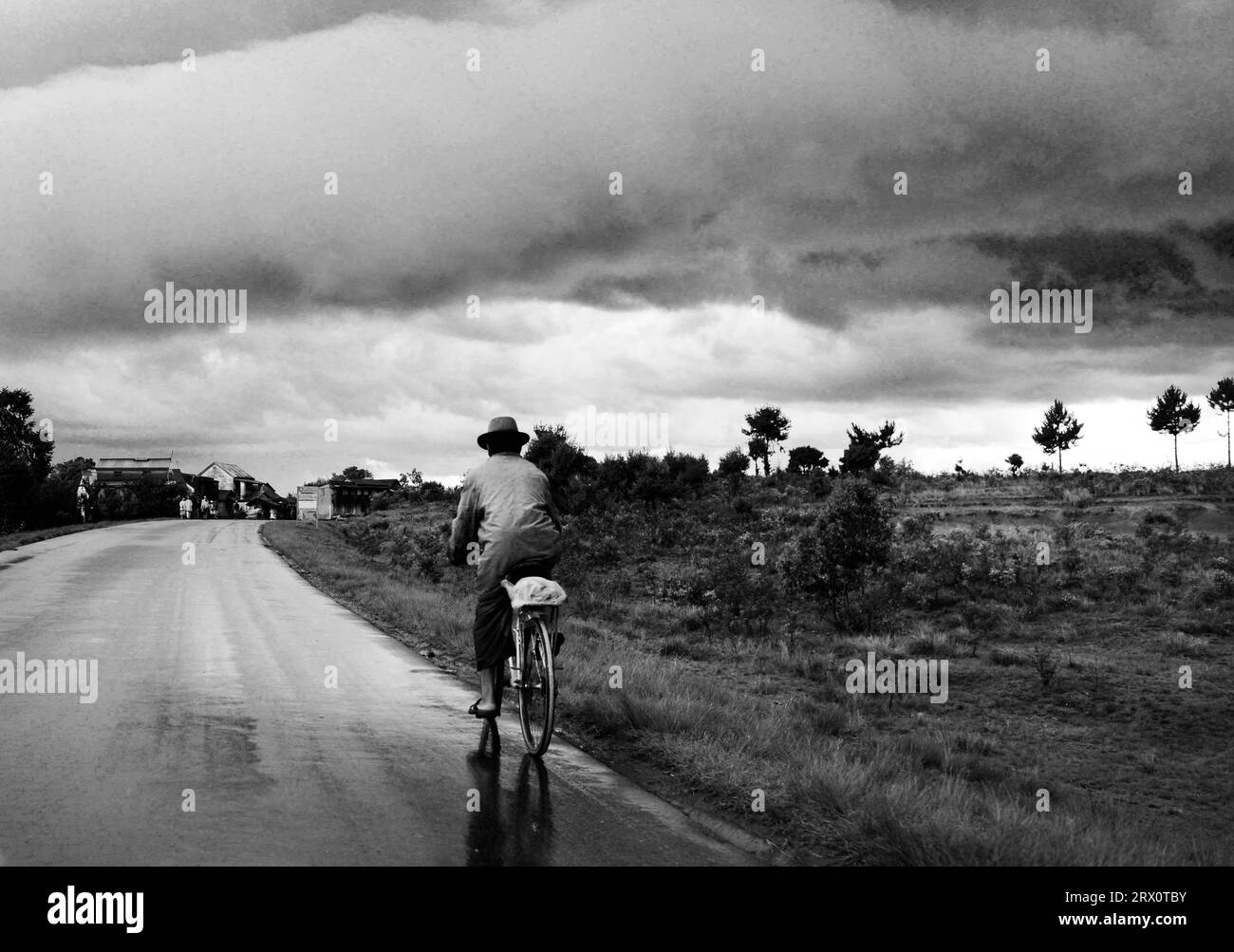 Ein stürmischer Tag in ZentralMadagaskar. Stockfoto