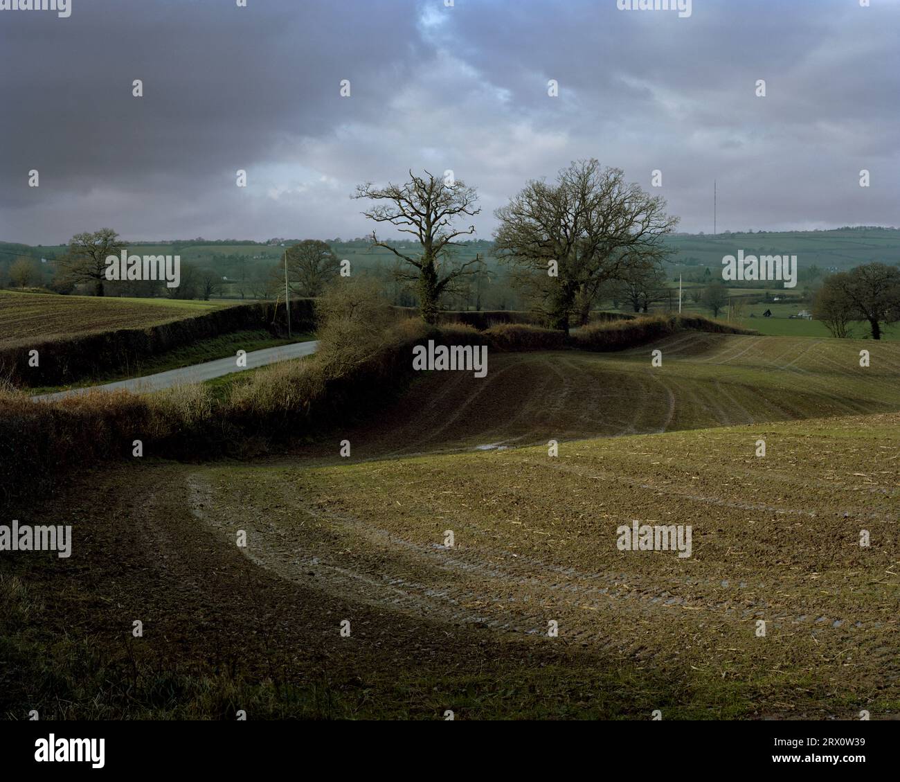 Fingerpost Field, Viel Marcle, Herefordshire. Fred West war ein britischer Serienmörder, der im HM-Gefängnis Birmingham Selbstmord beging. Stockfoto