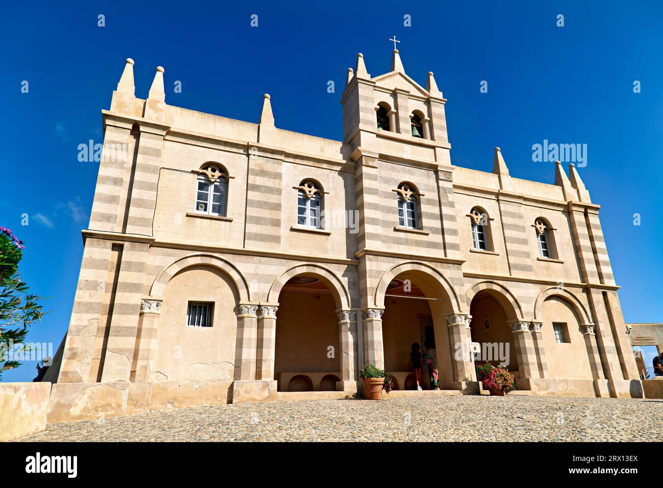 Tropea Calabria Italien. Kloster Santa Maria dell'Isola Stockfoto