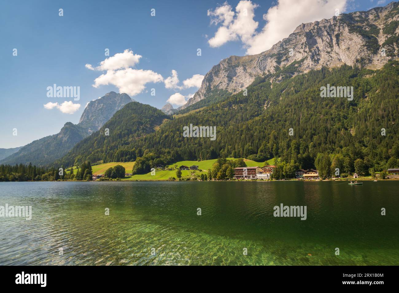 Der Hintersee, der berühmte See in Bayern, Deutschland Stockfoto