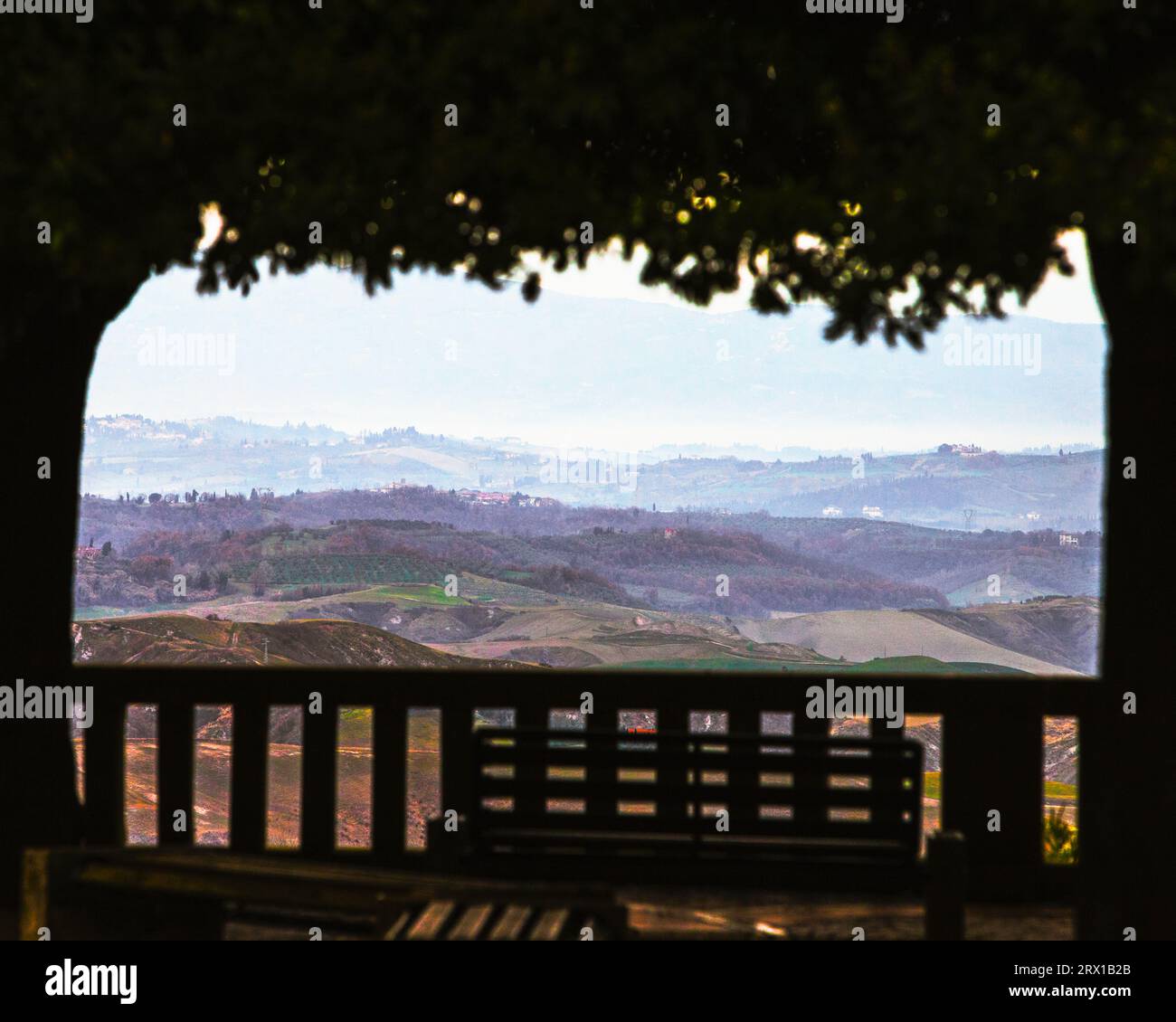 Sanfte Hügel, San Gimignano, Toskana, Italien Stockfoto