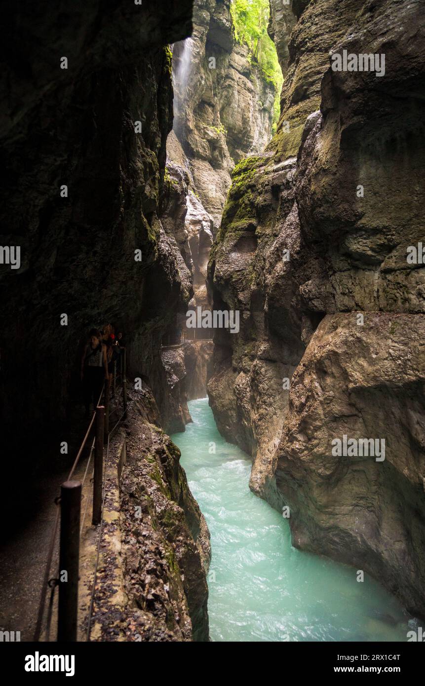 Partnachschlucht in Garmisch-Partenkirchen, in Bayern, Deutschland Stockfoto