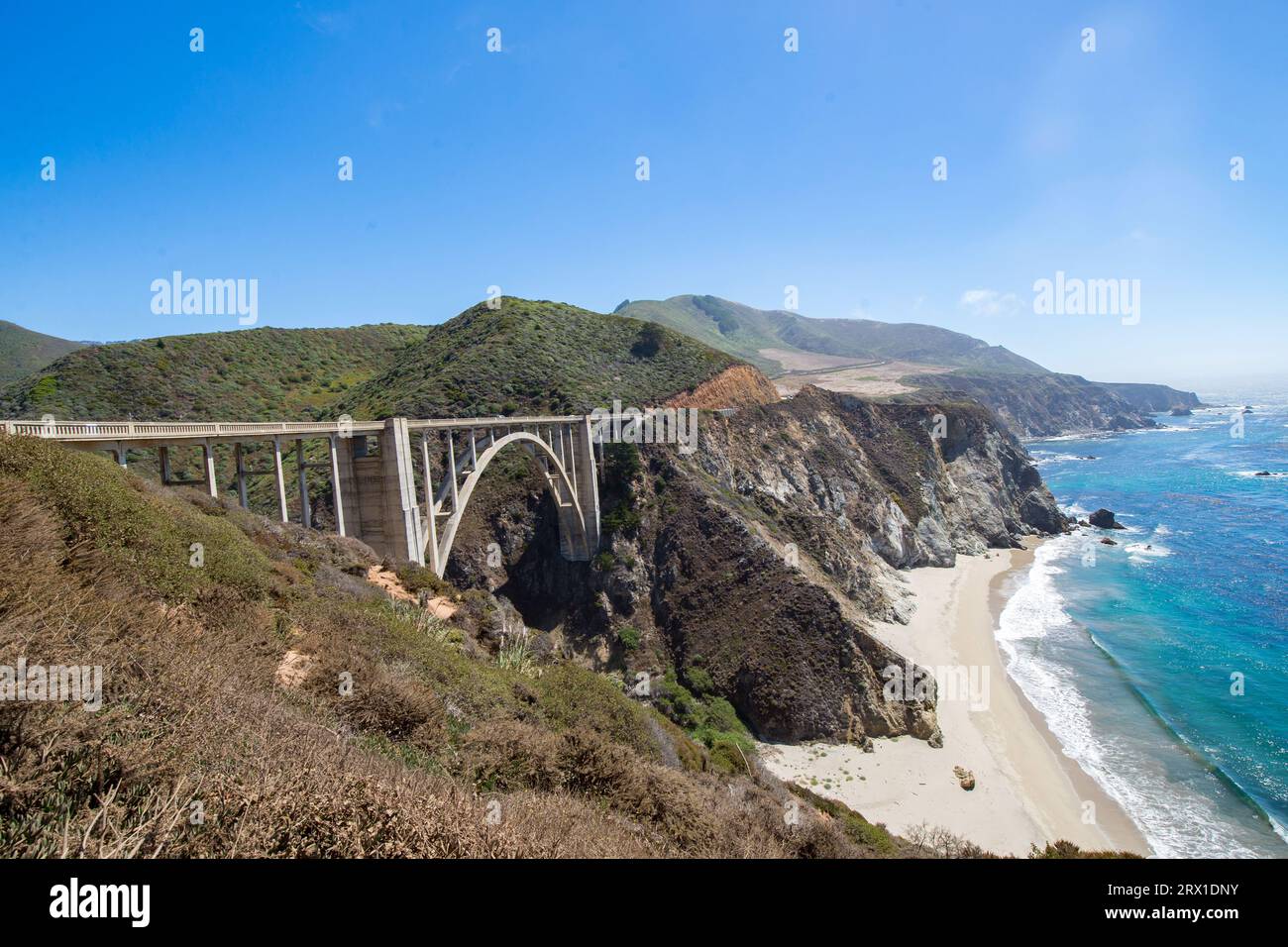 USA California Bixby Bridge am Big Sur Highway 1 Stockfoto