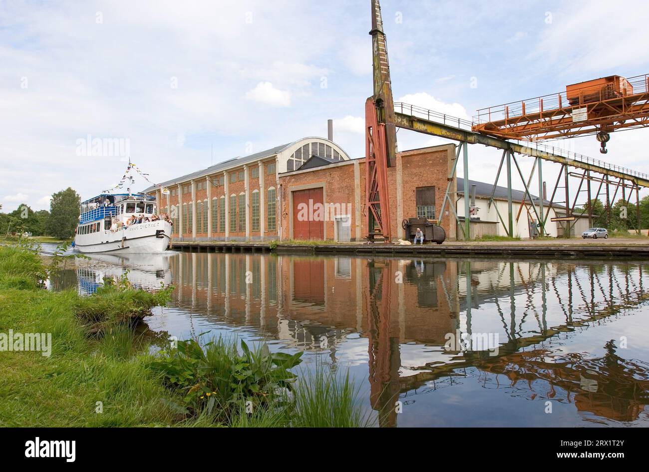 Motala Verkstad, die Wiege der schwedischen Industrie in der Nähe von Motala am Goeta-Kanal Stockfoto