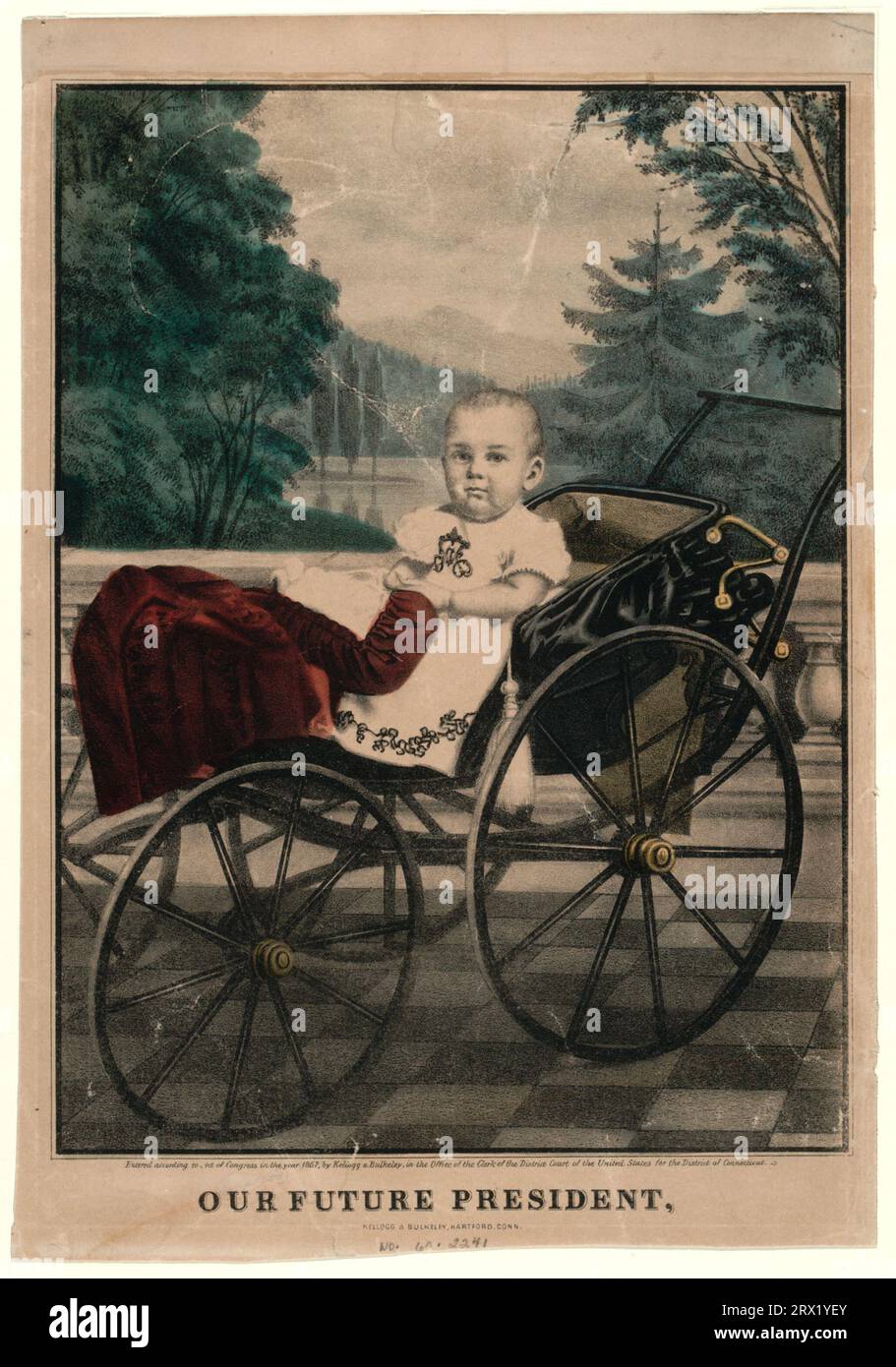 Lithographie, „Unser Zukünftiger Präsident“. DL*60.2241. Peters Prints Collection. Stockfoto