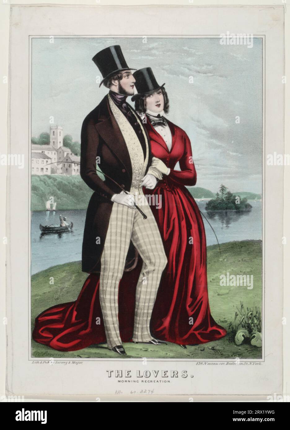 Lithographie, „The Lovers“. DL*60.2274. Peters Prints Collection. Stockfoto