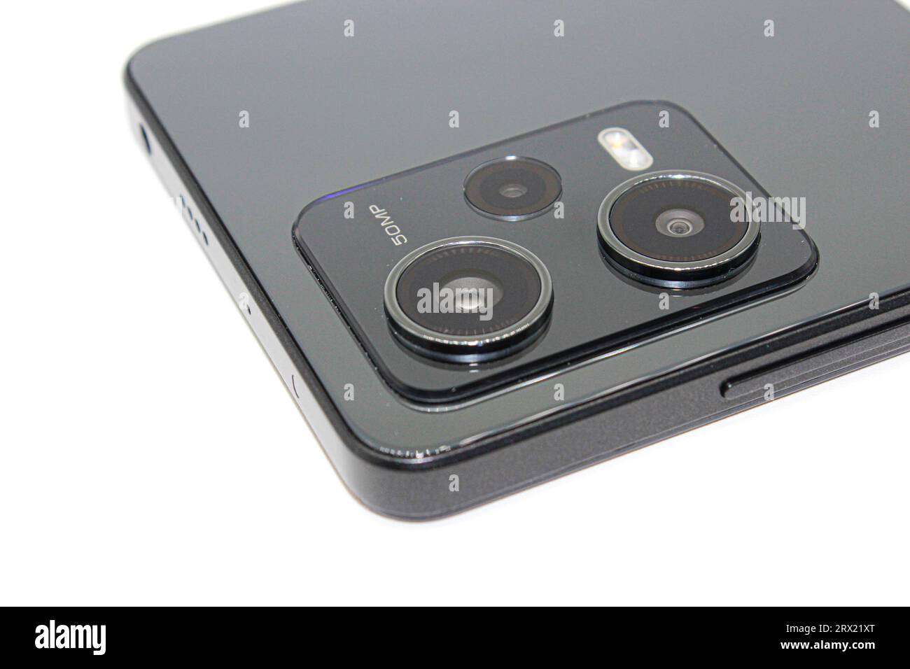 Dreifaches Smartphone-Kamerabild mit selektivem Fokus Stockfoto