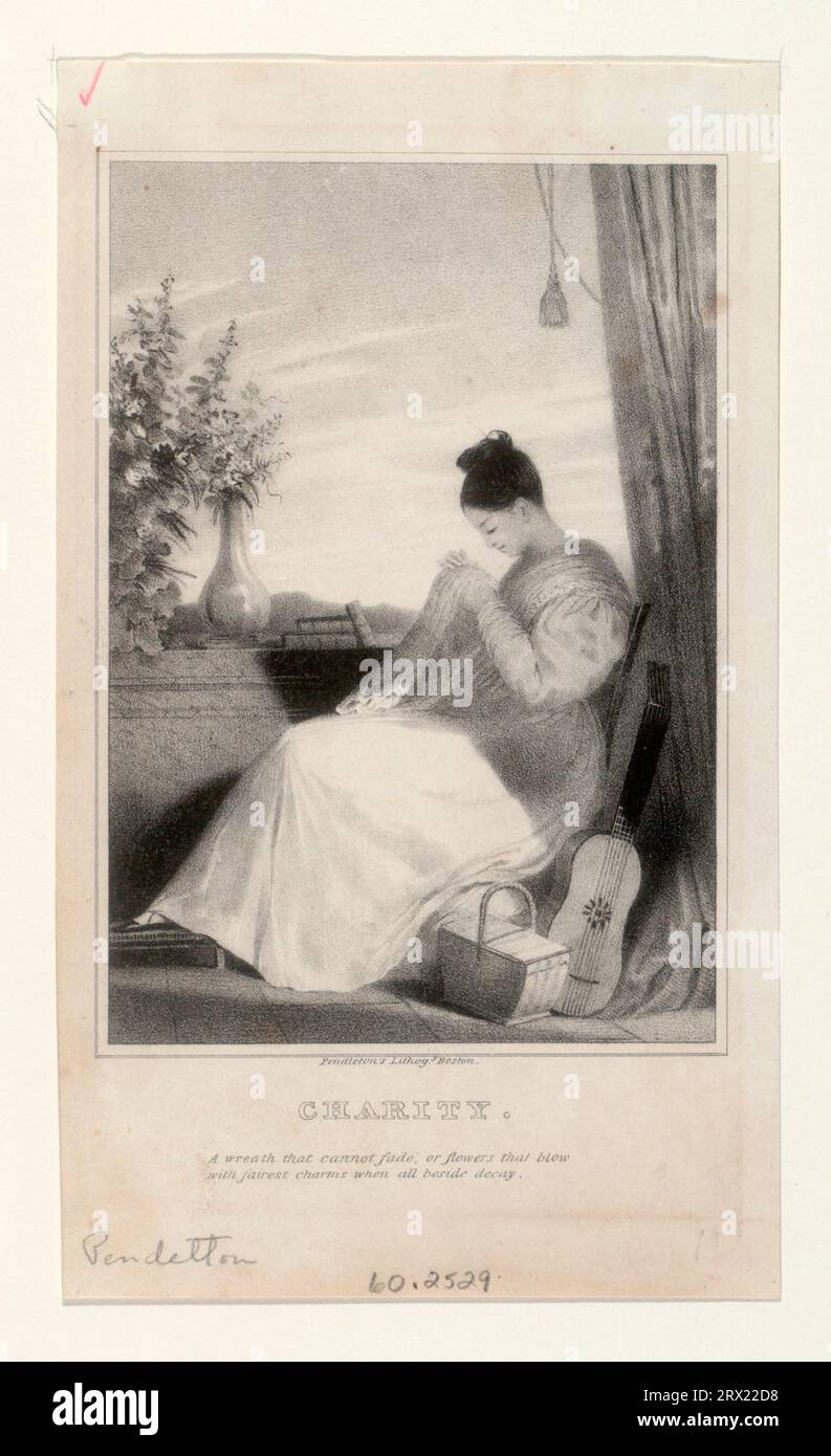 Lithographie, „Charity“. DL*60.2529. Peters Prints Collection. Stockfoto