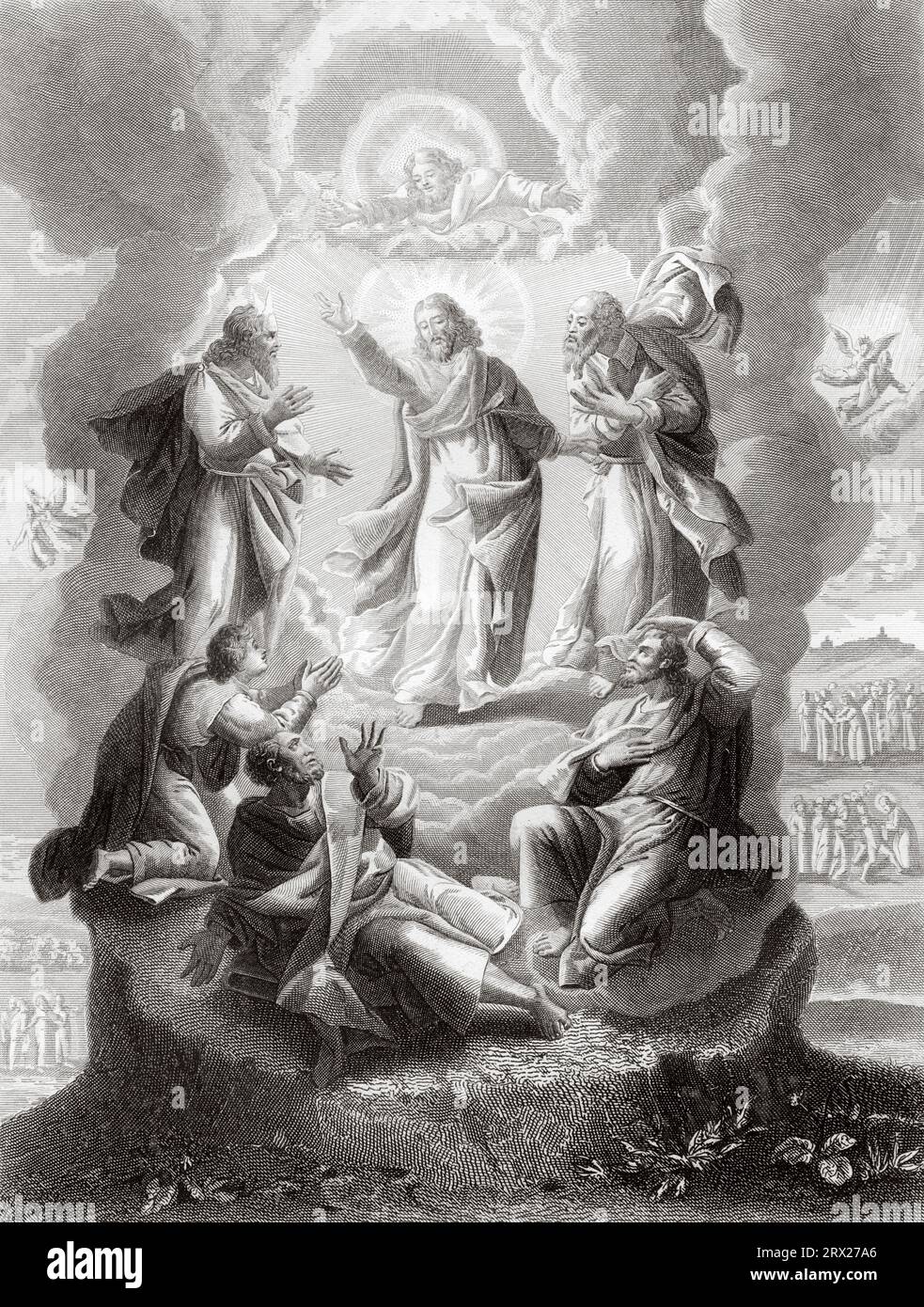Die Verklärung Jesu. Illustration für das Leben unseres Herrn Jesus Christus, geschrieben von den vier Evangelisten, 1853 Stockfoto