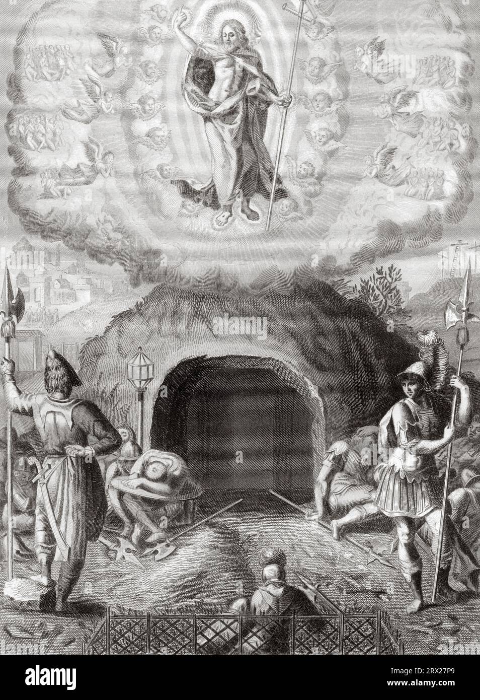 Die Auferstehung unseres Herrn Jesus Christus. Illustration für das Leben unseres Herrn Jesus Christus, geschrieben von den vier Evangelisten, 1853 Stockfoto
