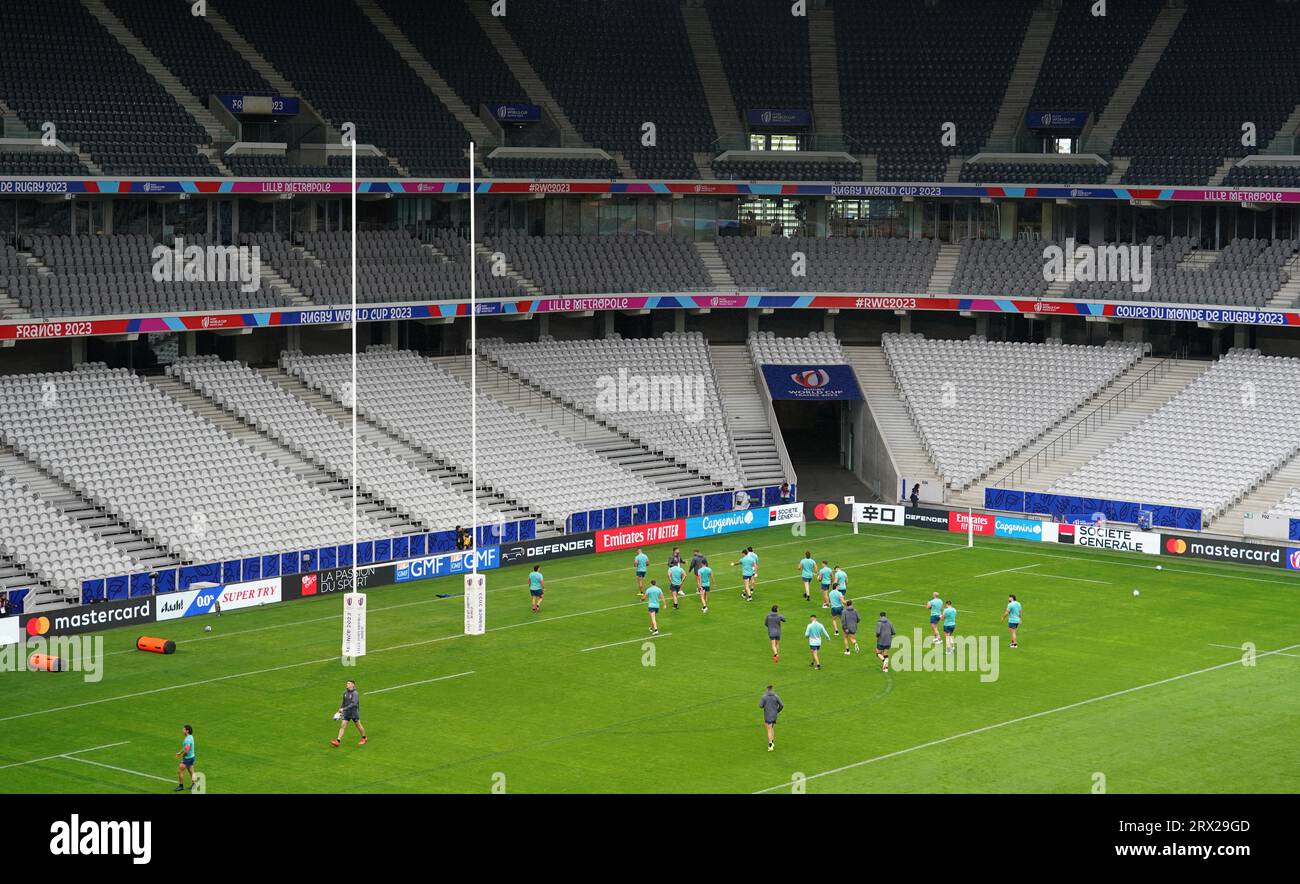 Chile Training im Stade Pierre Mauroy, Villeneuve-d'Ascq. Bilddatum: Freitag, 22. September 2023. Stockfoto