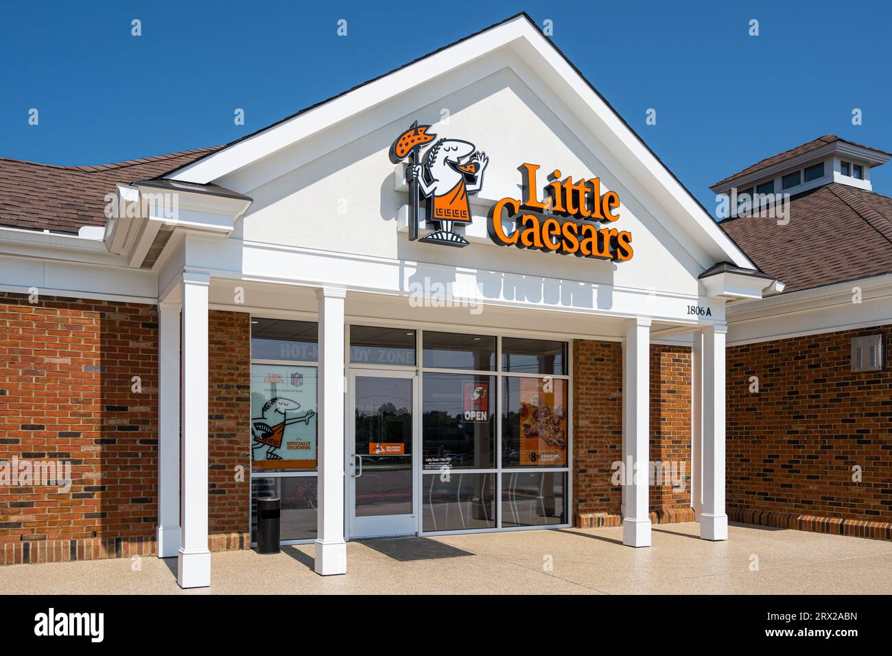 Little Caesars ist die drittgrößte Pizzakette in den Vereinigten Staaten. (USA) Stockfoto