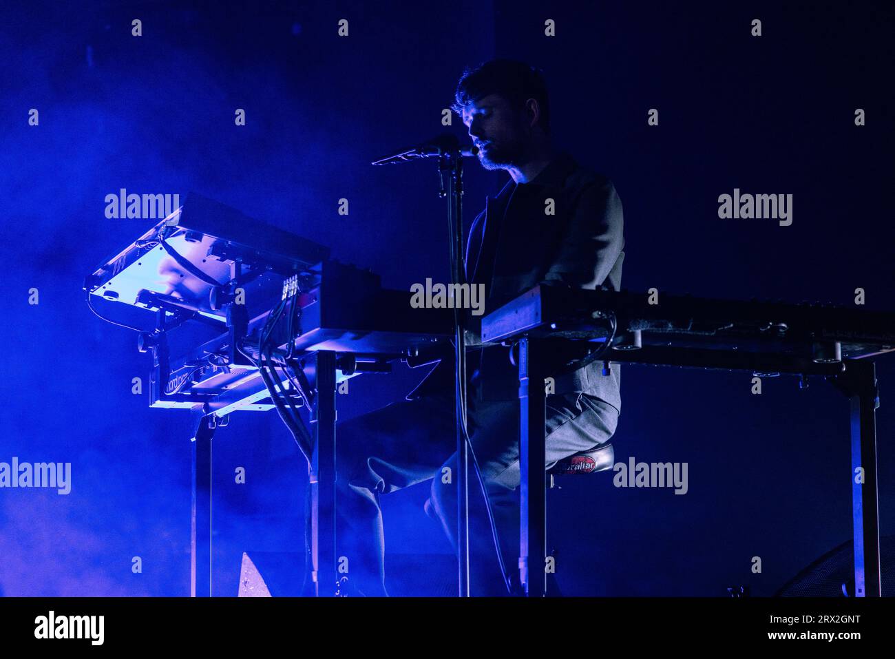 Mailand, Italien, 18. September 2023. Der englische Sänger und Musiker James Blake tritt live bei Fabrique in Mailand auf. Credits: Maria Laura Arturi/Alamy Live News Stockfoto