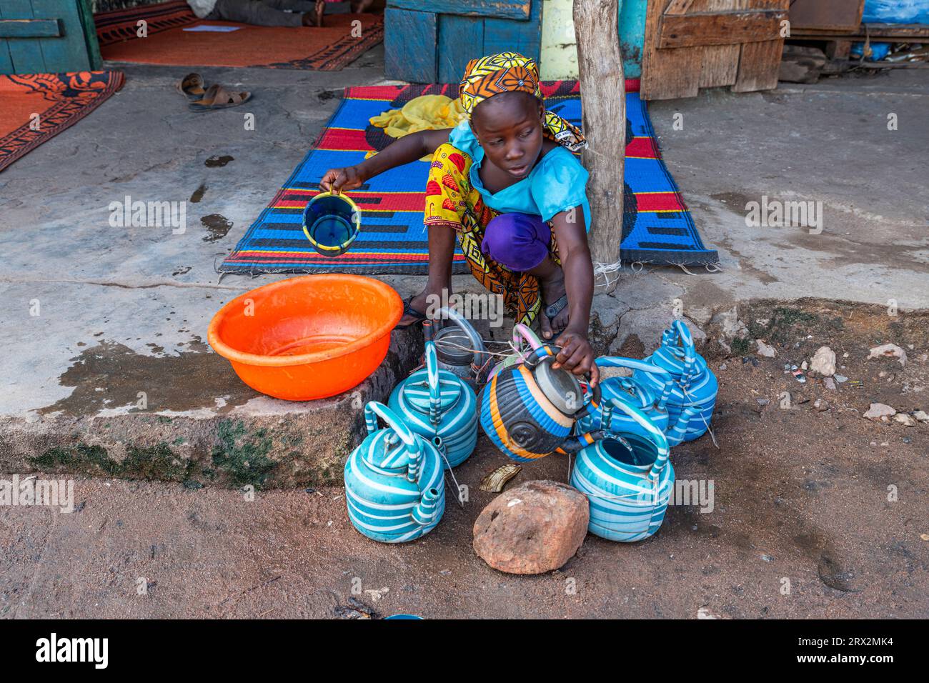 Lokales Restaurant, Garoua, Nordkamerun, Afrika Stockfoto