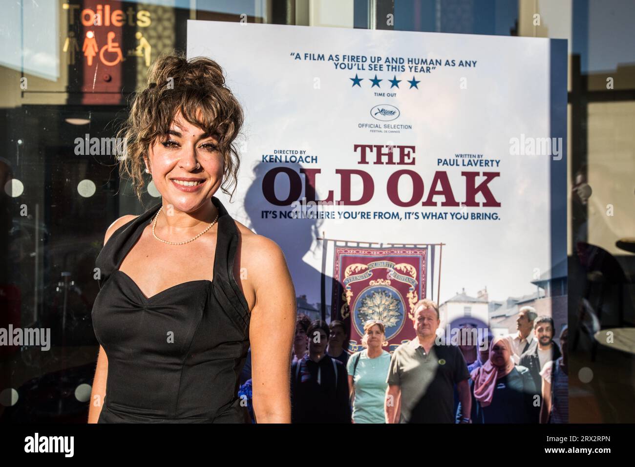 Schauspieler Claire Rogerson beim Premier of the Ken Loach Film „The Old Oak“ im Gala Theatre in Durham City, Großbritannien. 21/9/2023. Foto: Stuart Boulton Stockfoto